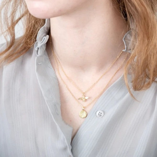 Gold Bee and Wildflower Necklace Set | Shop jewellery at boogie + birdie in Ottawa.