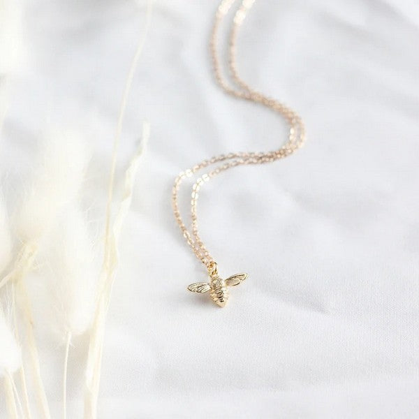 Gold Honeybee Necklace | Birch Jewellery | Shop a selection of jewellery at boogie + birdie 