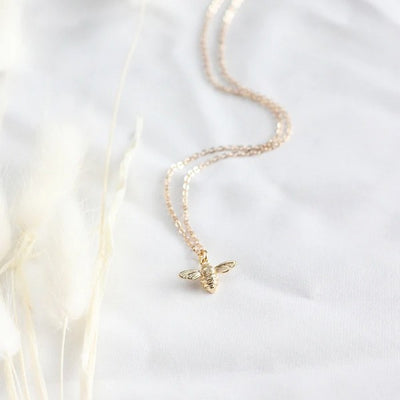 Gold Honeybee Necklace | Birch Jewellery | Shop a selection of jewellery at boogie + birdie