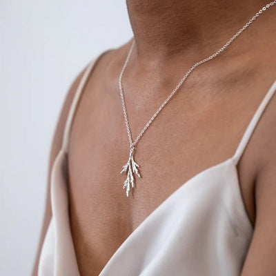 Silver Juniper Branch Necklace | Birch Jewellery | Shop a selection of jewellery at boogie + birdie