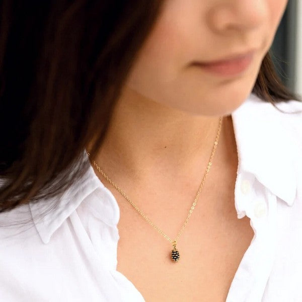 Silver Tiny Pinecone Necklace | Birch Jewellery | Shop a selection of jewellery at boogie + birdie