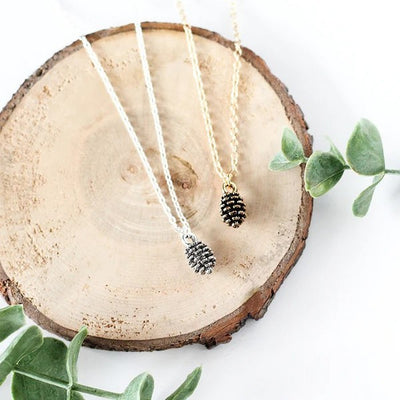 Gold Tiny Pinecone Necklace | Birch Jewellery | Shop a selection of jewellery at boogie + birdie