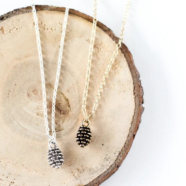 Gold Tiny Pinecone Necklace | Birch Jewellery | Shop a selection of jewellery at boogie + birdie
