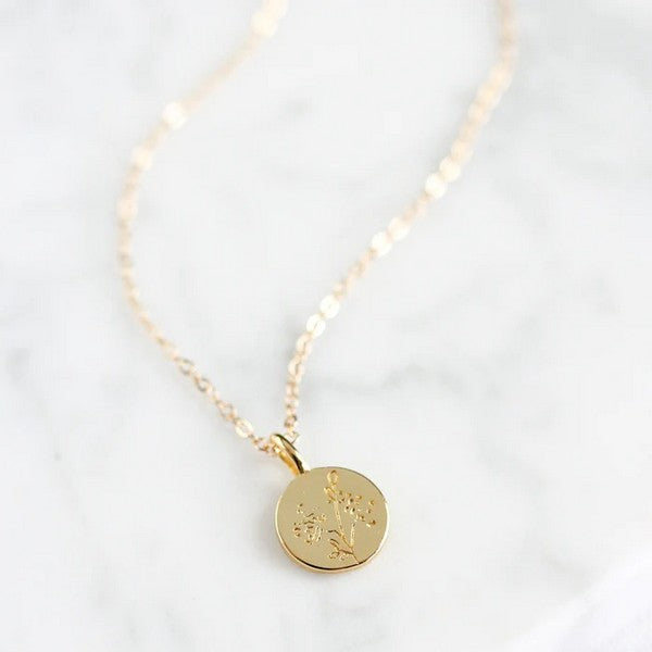 Gold Wildflower Pendant Necklace | Shop Birch Jewellery at boogie + birdie in Ottawa.