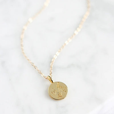 Gold Wildflower Pendant Necklace | Shop Birch Jewellery at boogie + birdie in Ottawa.