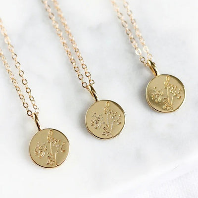Gold Wildflower Pendant Necklace | Shop Birch Jewellery at boogie + birdie in Ottawa.