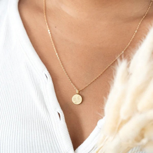 Gold Wildflower Pendant Necklace | Shop Birch Jewellery at boogie + birdie in Ottawa.