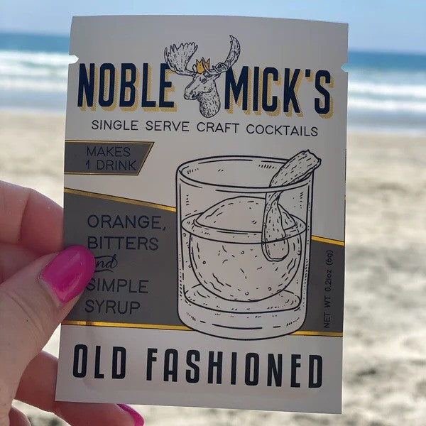 Old Fashioned Single Serving Cocktail Mix | Shop Noble Mick's cocktail mixes at boogie + birdie in Ottawa.