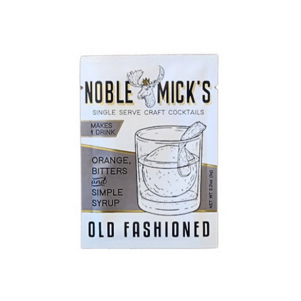 Old Fashioned Single Serving Cocktail Mix | Shop Noble Mick's cocktail mixes at boogie + birdie in Ottawa.