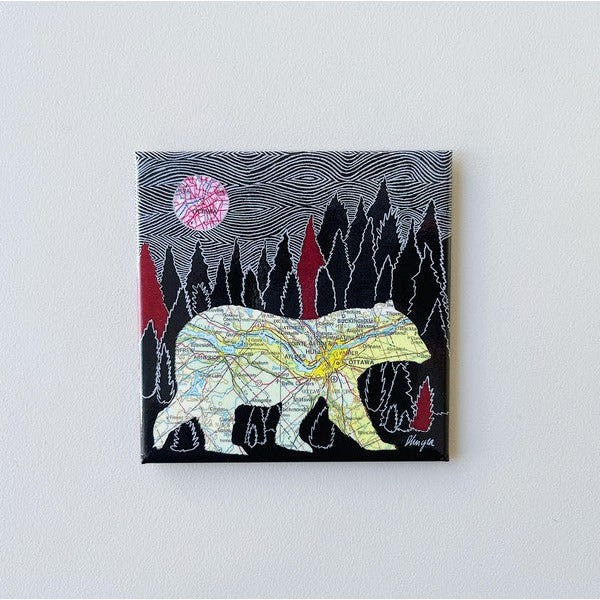 Ottawa/Gatineau Bear Silhouette Magnet | Shop magnets at boogie + birdie in Ottawa.