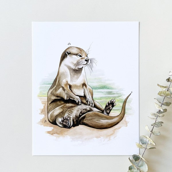Otter Print | Kelly Dixon | Shop a selection of local makers at boogie + birdie