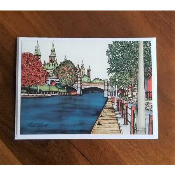 Parliament View From Canal Art Card