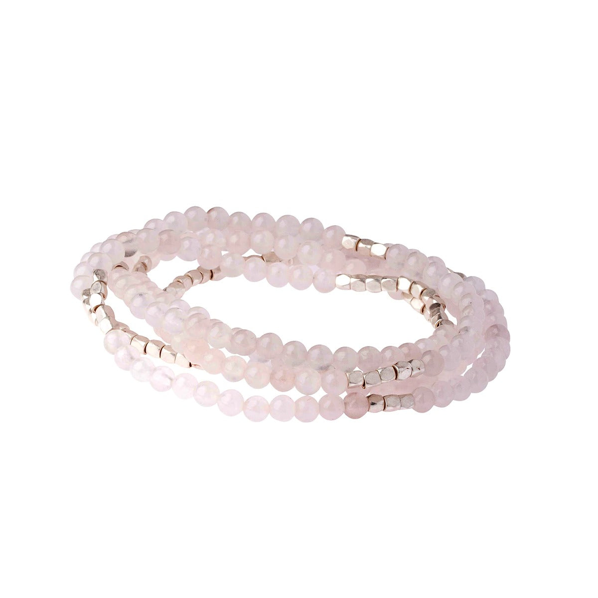 Rose Quartz - Stone of Heart Wrap Bracelet / Necklace
