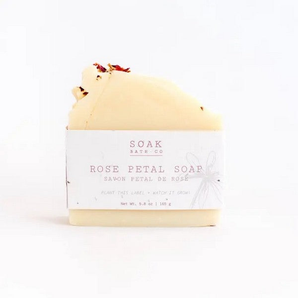 Rose Petal Soap | Soak Bath Co. | Shop a selection of handmade bath products at boogie + birdie