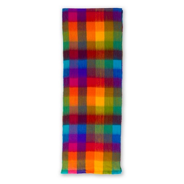 Multicolour Check Alpaca Scarf | Shop Pokoloko at boogie + birdie