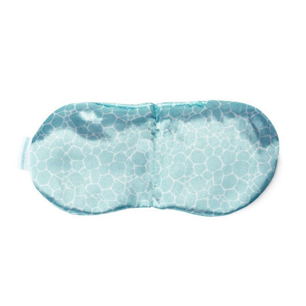Blue Pebble Satin Weighted Eye Mask | Shop wellness at boogie + birdie