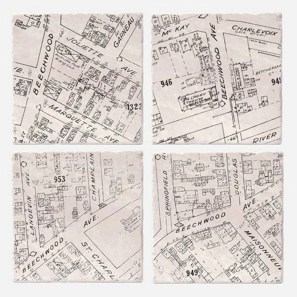 Vanier Maps Coaster Set | Versatile | Shop a selection of coasters at boogie + birdie 