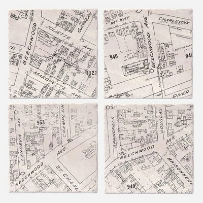 Vanier Maps Coaster Set | Versatile | Shop a selection of coasters at boogie + birdie