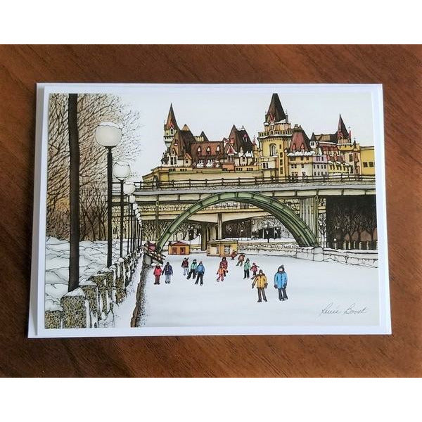 Winterlude Canal Art Card