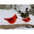 Adult and Chick Glass Cardinal Pair on Perch Decor | Shop The Glass Bakery at boogie + birdie in Ottawa.