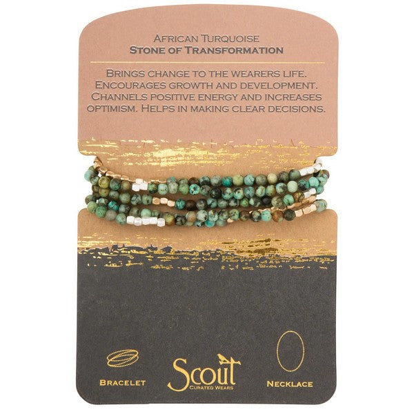 African Turquoise Wrap Bracelet / Necklace | Scout Jewellery | boogie + birdie