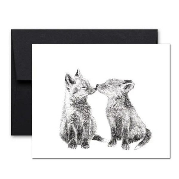 Baby Foxes Card | Shop art cards at boogie + birdie in Ottawa.