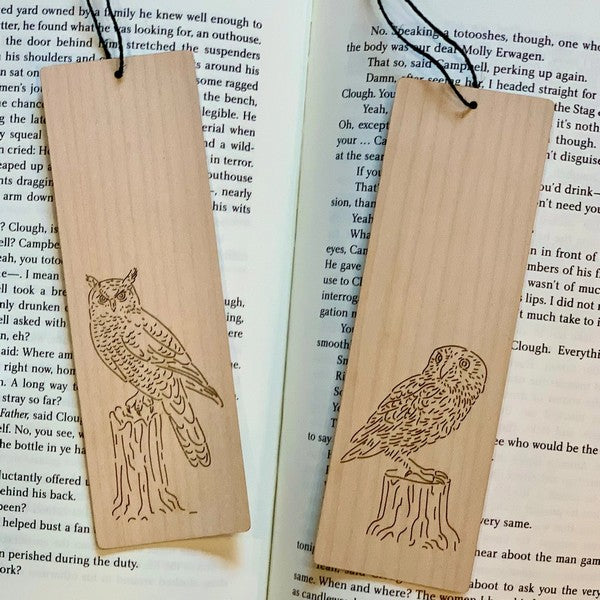 Horned Owl Wood Bookmark | Shop Canadian Made Goods at boogie + birdie in Ottawa.