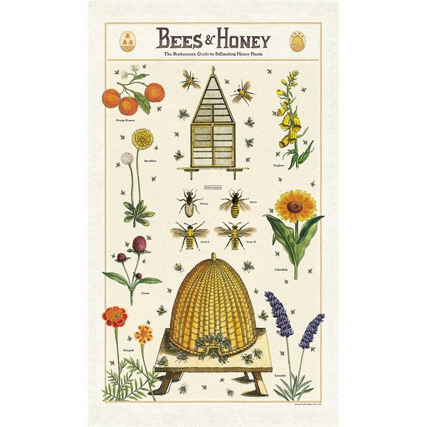 Bees & Honey Tea Towel | Cavallini Paper & Co. | Shop vintage styles and prints at boogie + birdie