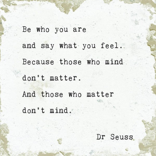 Be Who Marble Coaster | Shop Cedar Mountain Studios at boogie + birdie in Ottawa.