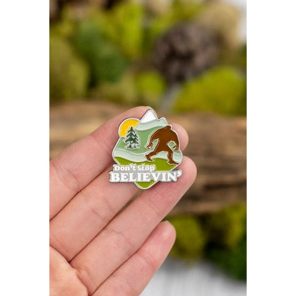 Bigfoot Believin' Enamel Pin | Shop pins at boogie + birdie in Ottawa.