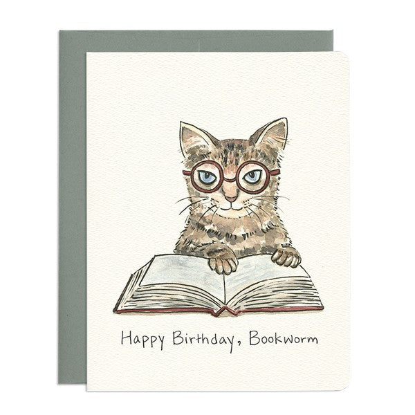 Bookworm Birthday Card