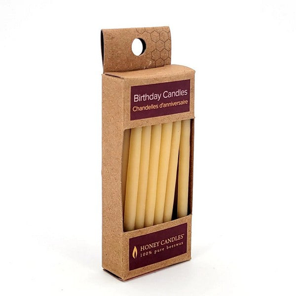 Natural Beeswax Birthday Candles - 20 Pack | Shop beeswax candles at boogie + birdie in Ottawa.