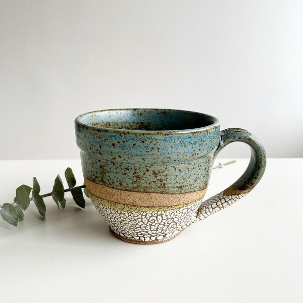 Blue Bubble Latte Mug