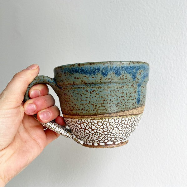 Blue Bubble Latte Mug
