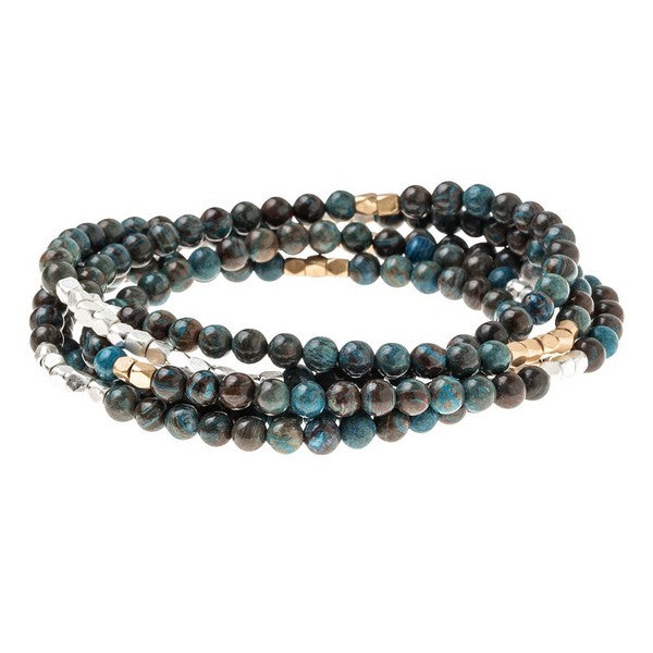 Blue Sky Jasper Wrap Bracelet / Necklace | Jewellery | boogie + birdie

