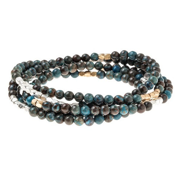 Blue Sky Jasper Wrap Bracelet / Necklace
