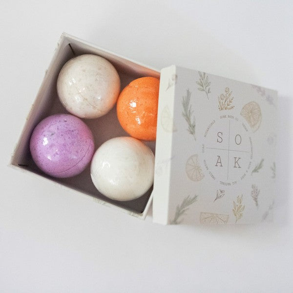 Bath Bomb Gift Set | Soak Bath Co. | Shop a selection of handmade bath products at boogie + birdie