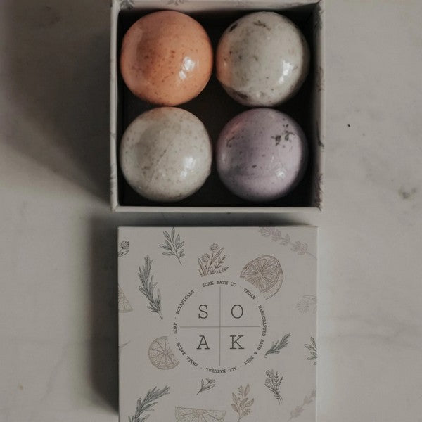 Bath Bomb Gift Set | Soak Bath Co. | Shop a selection of handmade bath products at boogie + birdie