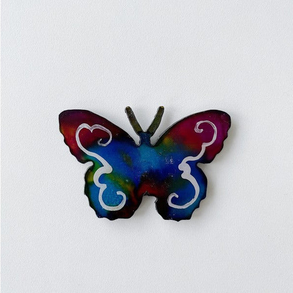 Butterfly Hand Painted Metal Magnet | Shop magnets at boogie + birdie in Otawa.