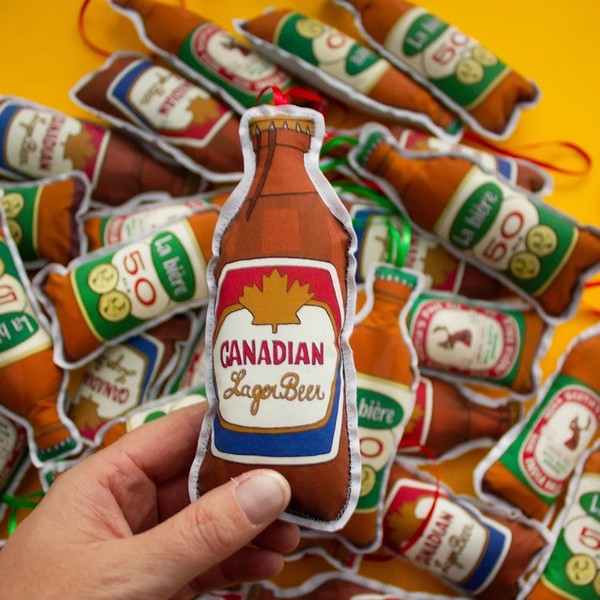 Canadian Lager Beer Ornament | Shop handmade ornaments at boogie + birdie in Ottawa.