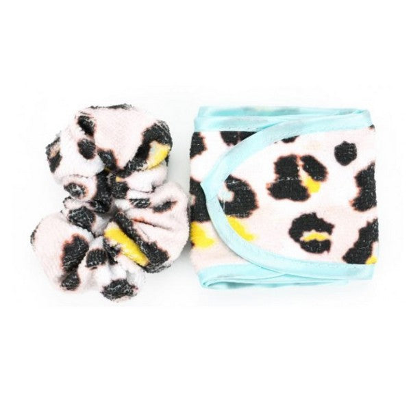 Cheetah Print Scrunchie & Headband Set