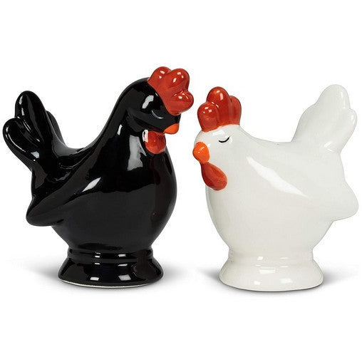 Black & White Chicken S&P Shakers North American Bird Matches | boogie + birdie