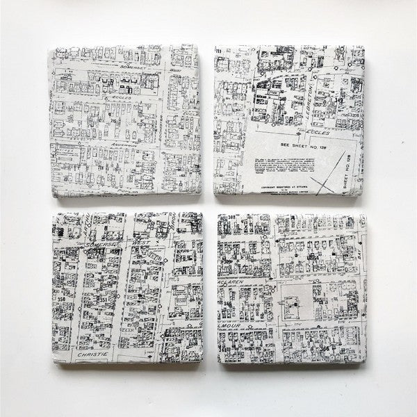 Chinatown Maps Coaster Set | Versatile Coasters | boogie + birdie

