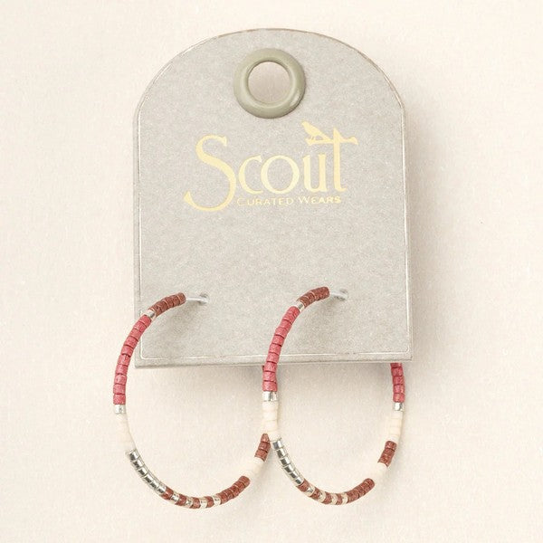 Silver Blush Chromacolour Hoop Earrings | Shop earrings at boogie + birdie in Ottawa.