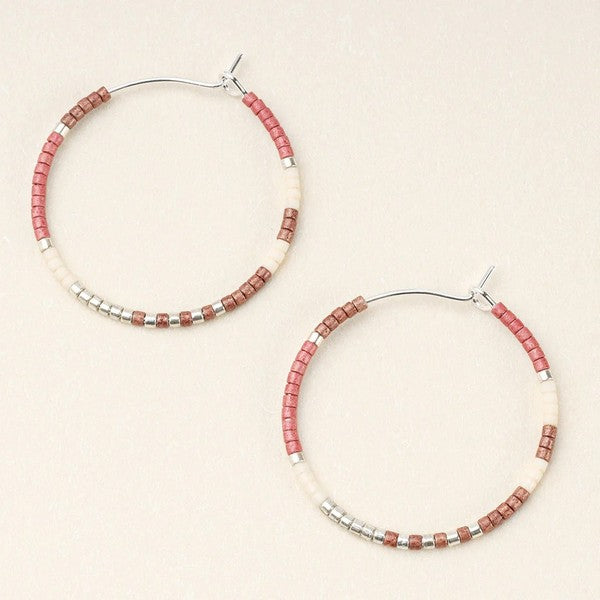 Silver Blush Chromacolour Hoop Earrings | Shop earrings at boogie + birdie in Ottawa.