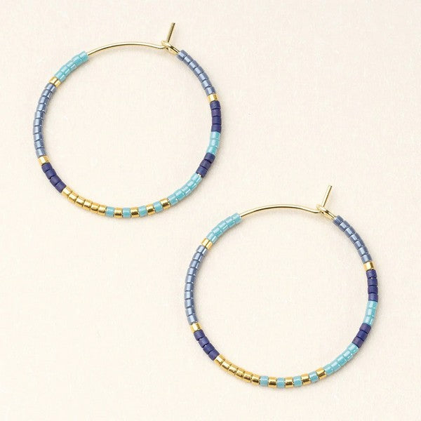Gold Cobalt Chromacolour Hoop Earrings | Shop earrings at boogie + birdie in Ottawa.