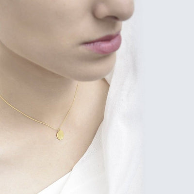 Gold Petite Curl Dot Necklace