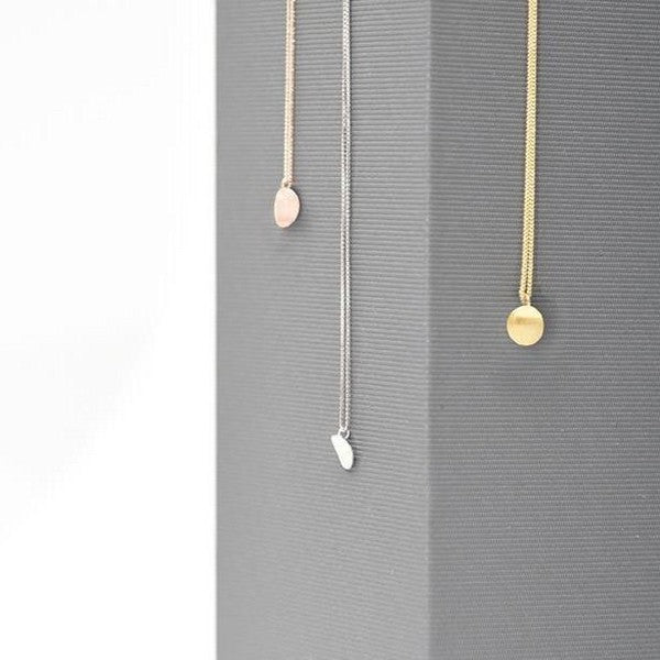 Silver Petite Curl Dot Necklace