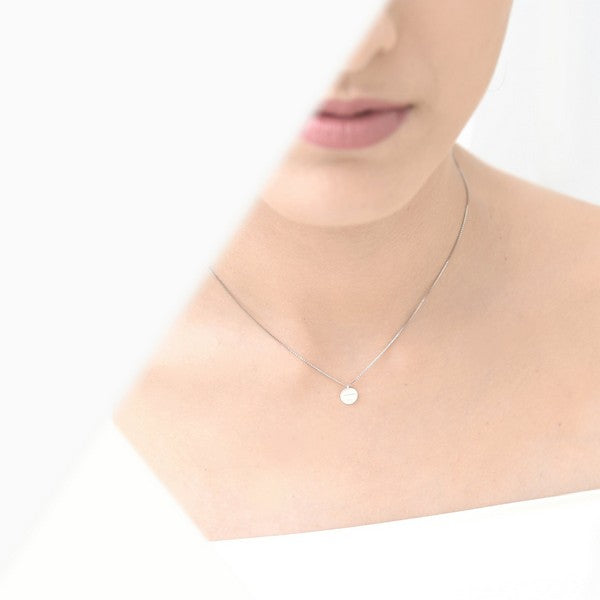 Silver Petite Curl Dot Necklace