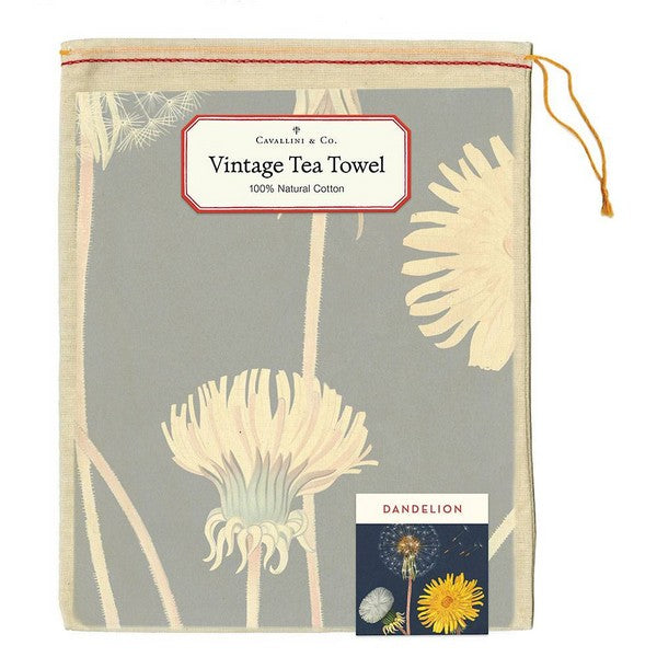 Dandelion Tea Towel | Cavallini Paper & Co. | Shop vintage styles and prints at boogie + birdie